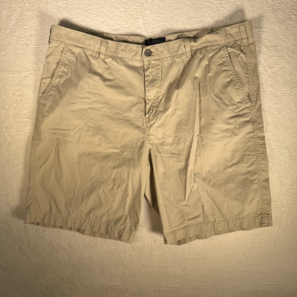Marc Anthony Chino Shorts Men's 42 Slim Fit‎ Stretch flat front Beige